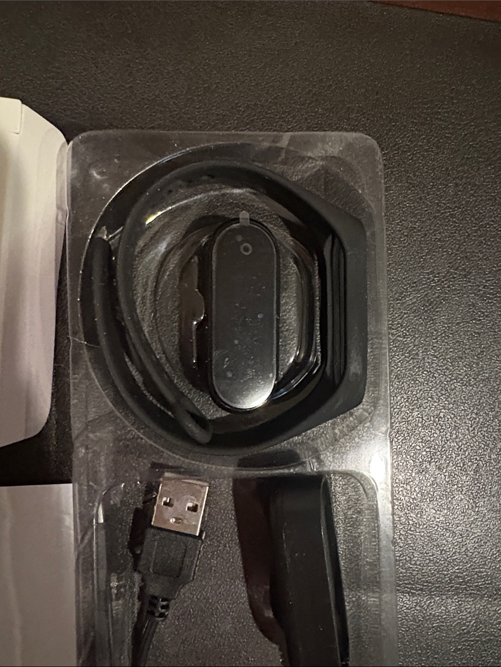 Black Fitness Tracker Smart Band with USB Charger - Picture 2 of 7